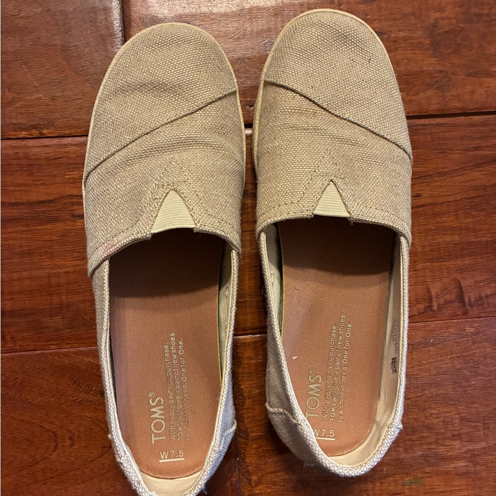 TOMS Natural Canvas Slip-Ons